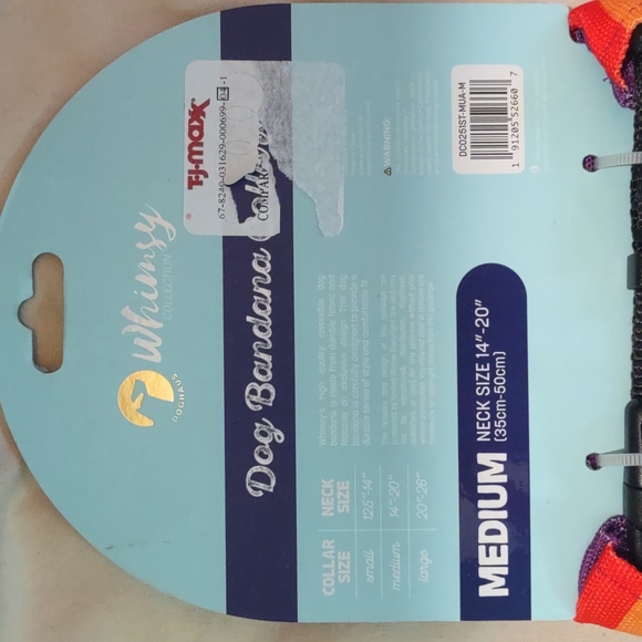 Whimsy Dog Bandana Collar Medium NWT - Picture 5 of 6